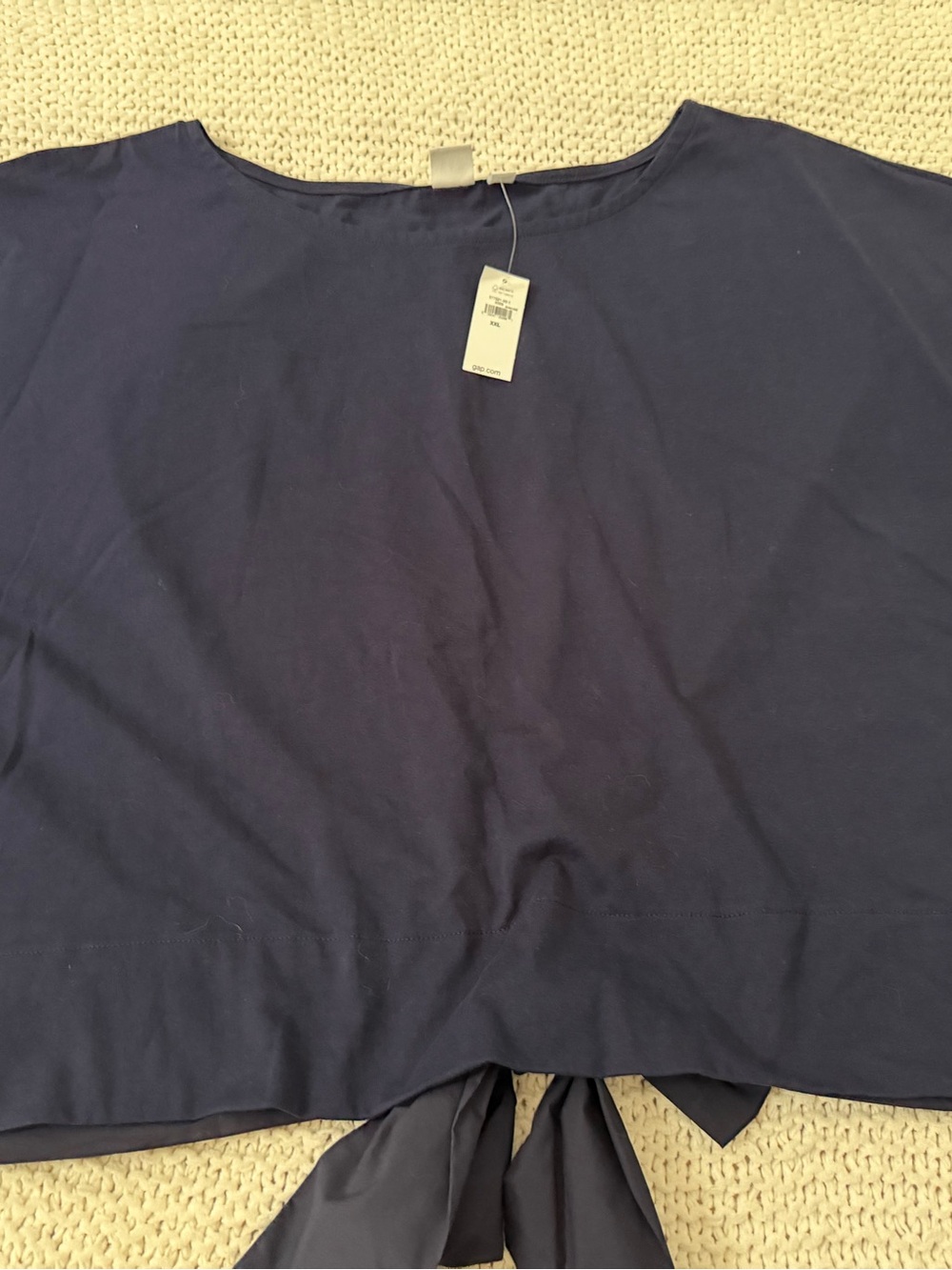 GAP Navy Tie-Back Crop Top NWT